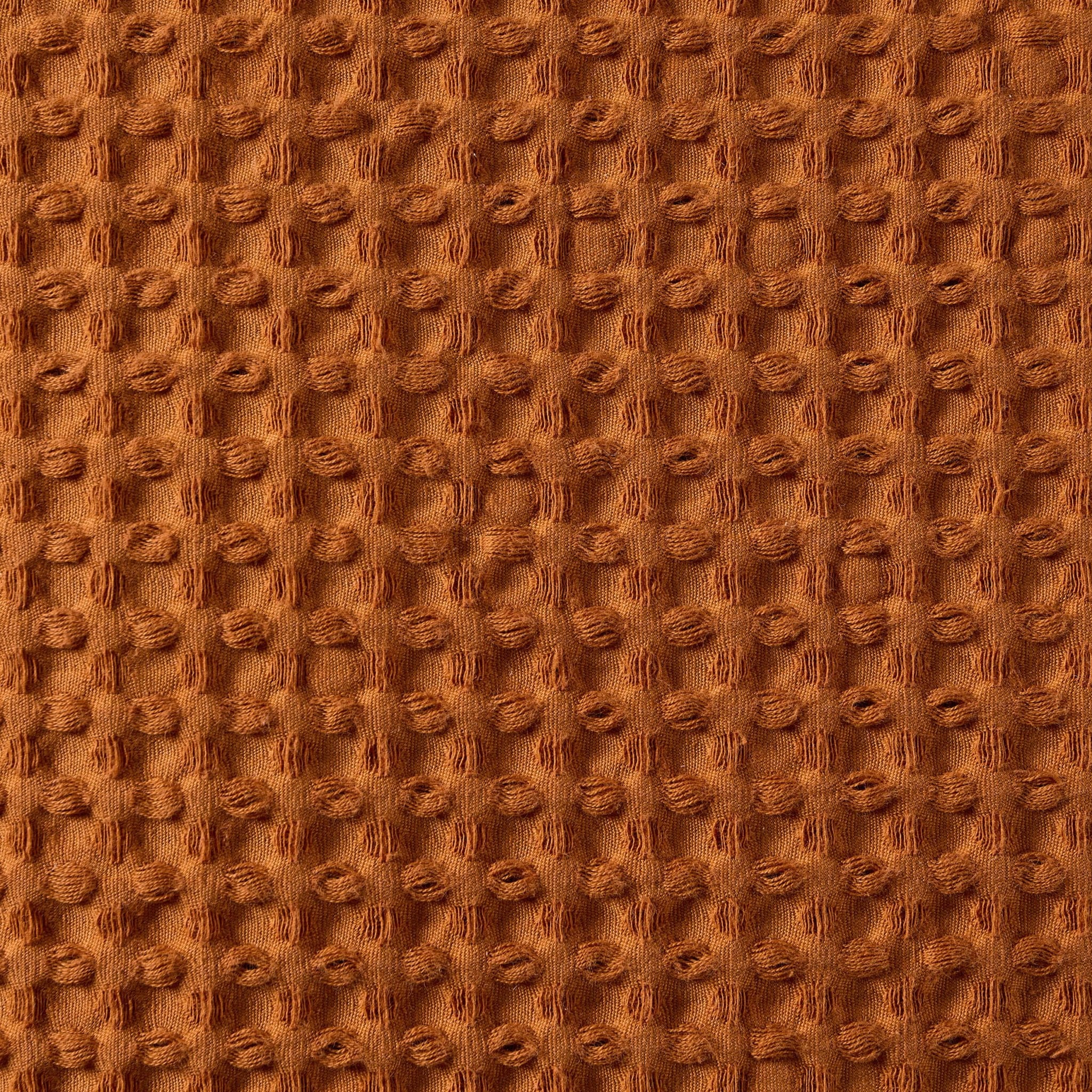 Dusklia - Eleni Cotton Waffle Stonewash Cushion Cover - Orange