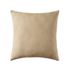 Dusklia - Eleni Cotton Waffle Stonewash Sofa Cushion Cover - Natural