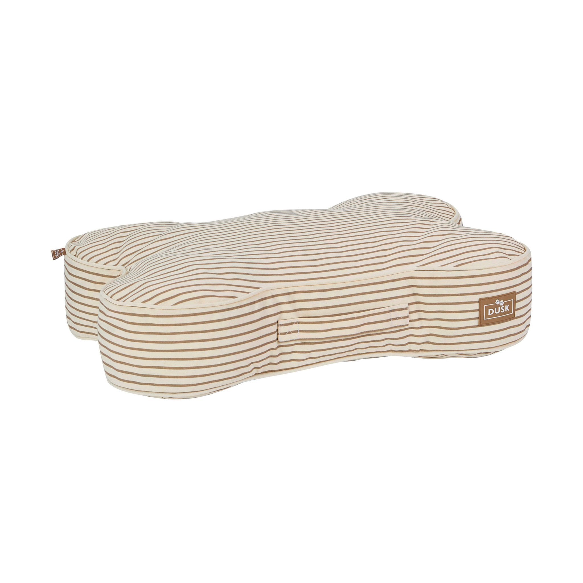 Dusklia - Elio Bone Shaped Striped Pillow Bed - Natural