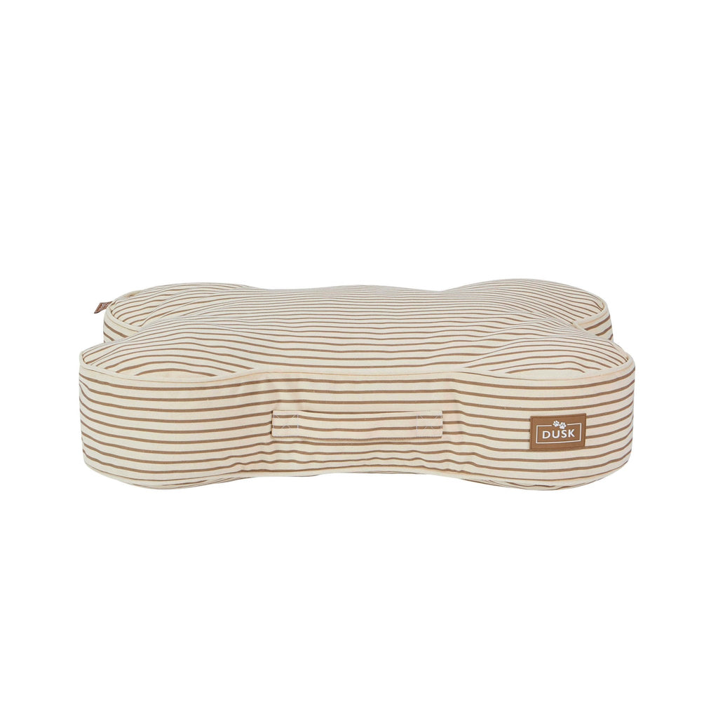 Dusklia - Elio Bone Shaped Striped Pillow Bed - Natural