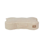 Dusklia - Elio Bone Shaped Striped Pillow Bed - Natural