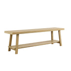 Dusklia - Eliza Wooden Shelf Bench - Light Wood