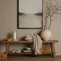 Dusklia - Eliza Wooden Shelf Bench - Light Wood