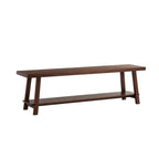 Dusklia - Eliza Wooden Shelf Bench - Walnut
