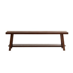Dusklia - Eliza Wooden Shelf Bench - Walnut