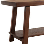 Dusklia - Eliza Wooden Shelf Bench - Walnut