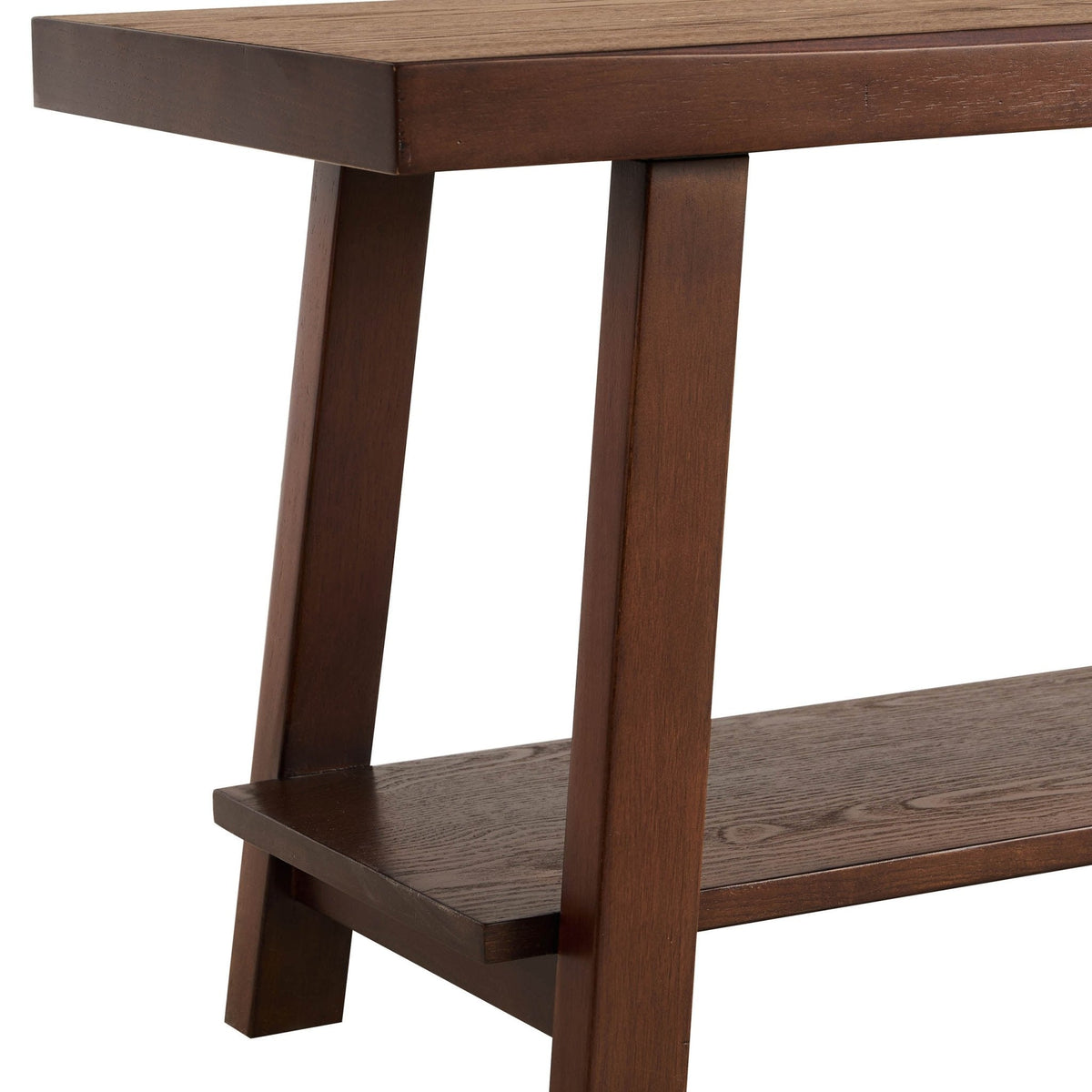 Dusklia - Eliza Wooden Shelf Bench - Walnut