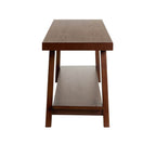 Dusklia - Eliza Wooden Shelf Bench - Walnut