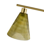 Dusklia - Ella Glass Conical Striped Floor Lamp - Green