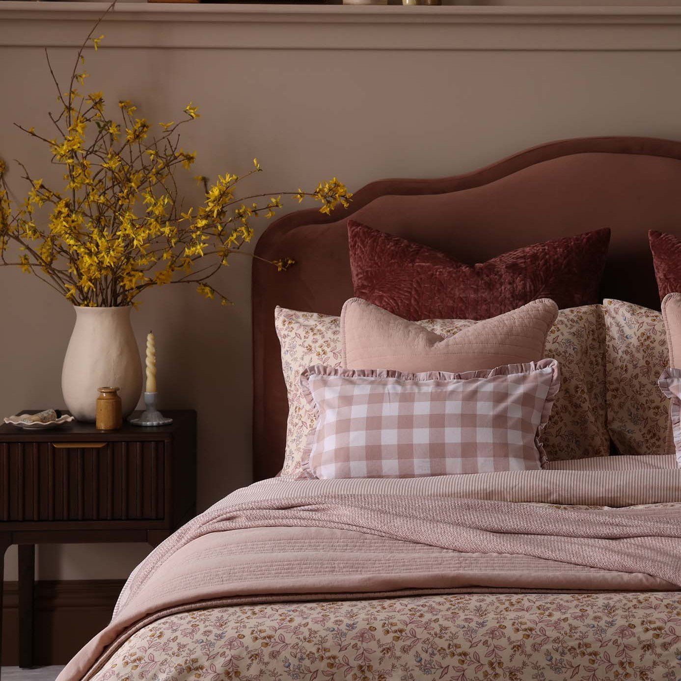 Dusklia - Elleanor 100% Cotton Floral Duvet Cover & Pillowcase Set - Multicoloured