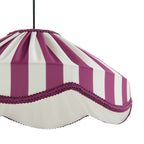 Dusklia - Elliot Linen Scallop Stripe Ceiling Shade - Plum