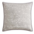 Dusklia - Embroidered Bird Cushion Cover - Cloud Grey