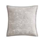 Dusklia - Embroidered Bird Cushion Cover - Cloud Grey
