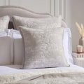 Dusklia - Embroidered Bird Cushion Cover - Cloud Grey