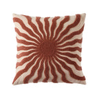 Dusklia - Embroidered Sun Sofa Cushion Cover - Burnt Orange