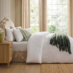 Dusklia - Emily 100% Cotton Broderie Anglaise Duvet Cover & Pillowcase Set - White