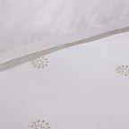 Dusklia - Emily 100% Cotton Broderie Anglaise Duvet Cover & Pillowcase Set - White