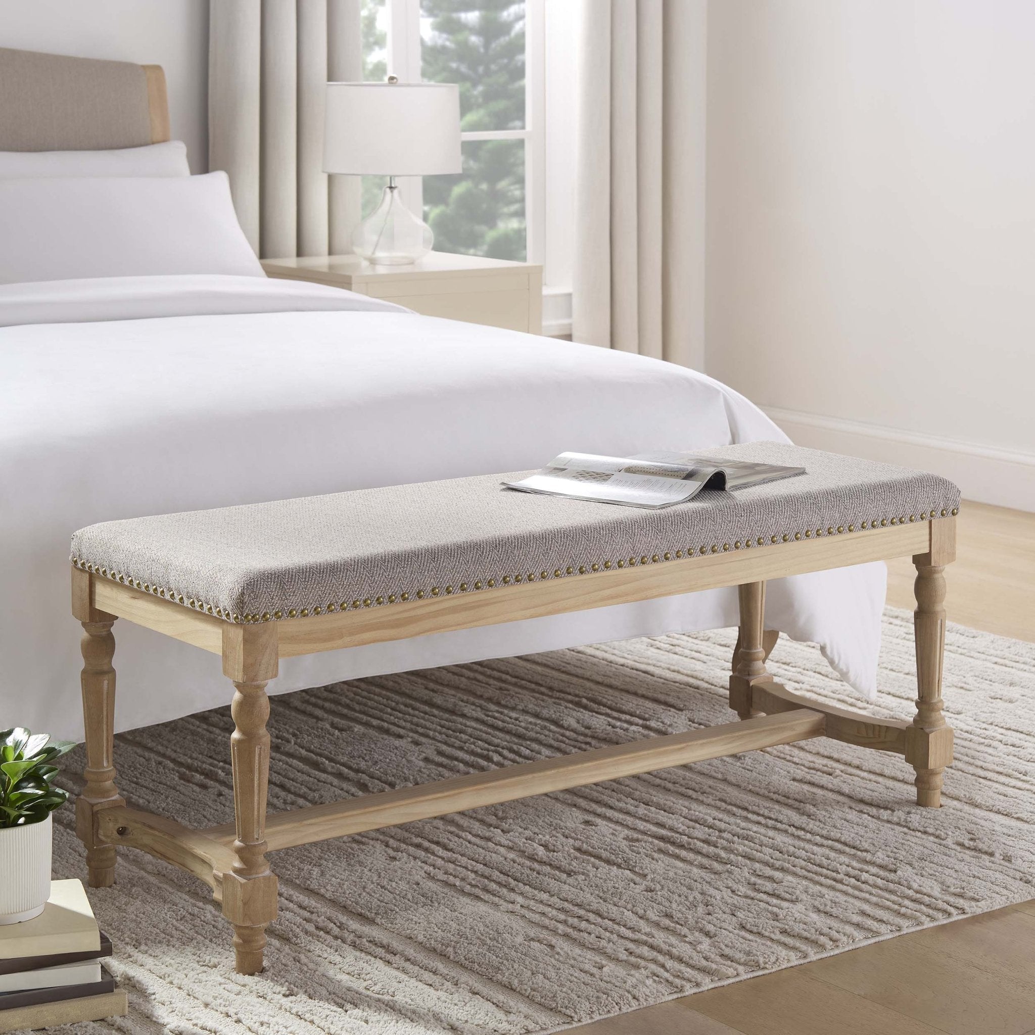Dusklia - Emley Bench - Natural Chevron
