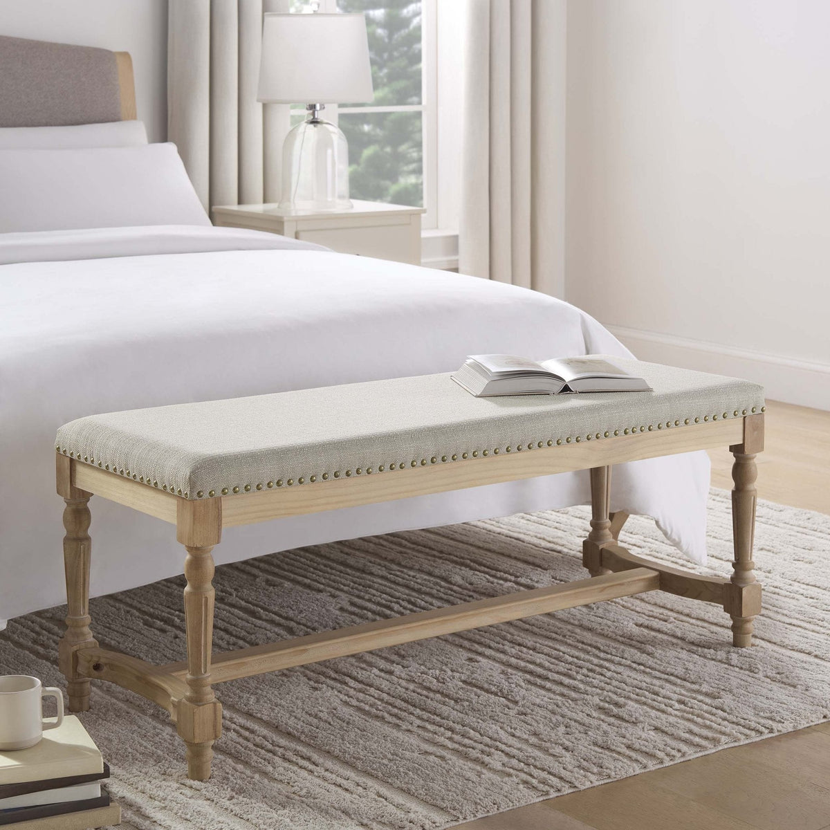 Dusklia - Emley Bench - Stone Grey