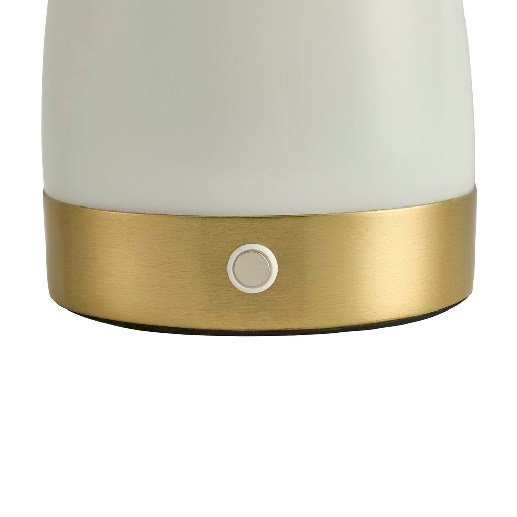 Dusklia - Enoki LED Rechargeable Wireless Lamp - White/Gold