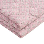 Dusklia - Esme 100% Cotton Printed Scallop Reversible Bedspread - Pink