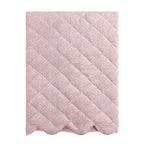Dusklia - Esme 100% Cotton Printed Scallop Reversible Bedspread - Pink