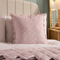 Dusklia - Esme 100% Cotton Printed Scallop Reversible Cushion Cover - Pink