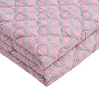 Dusklia - Esme 100% Cotton Printed Scallop Reversible Bedspread - Pink