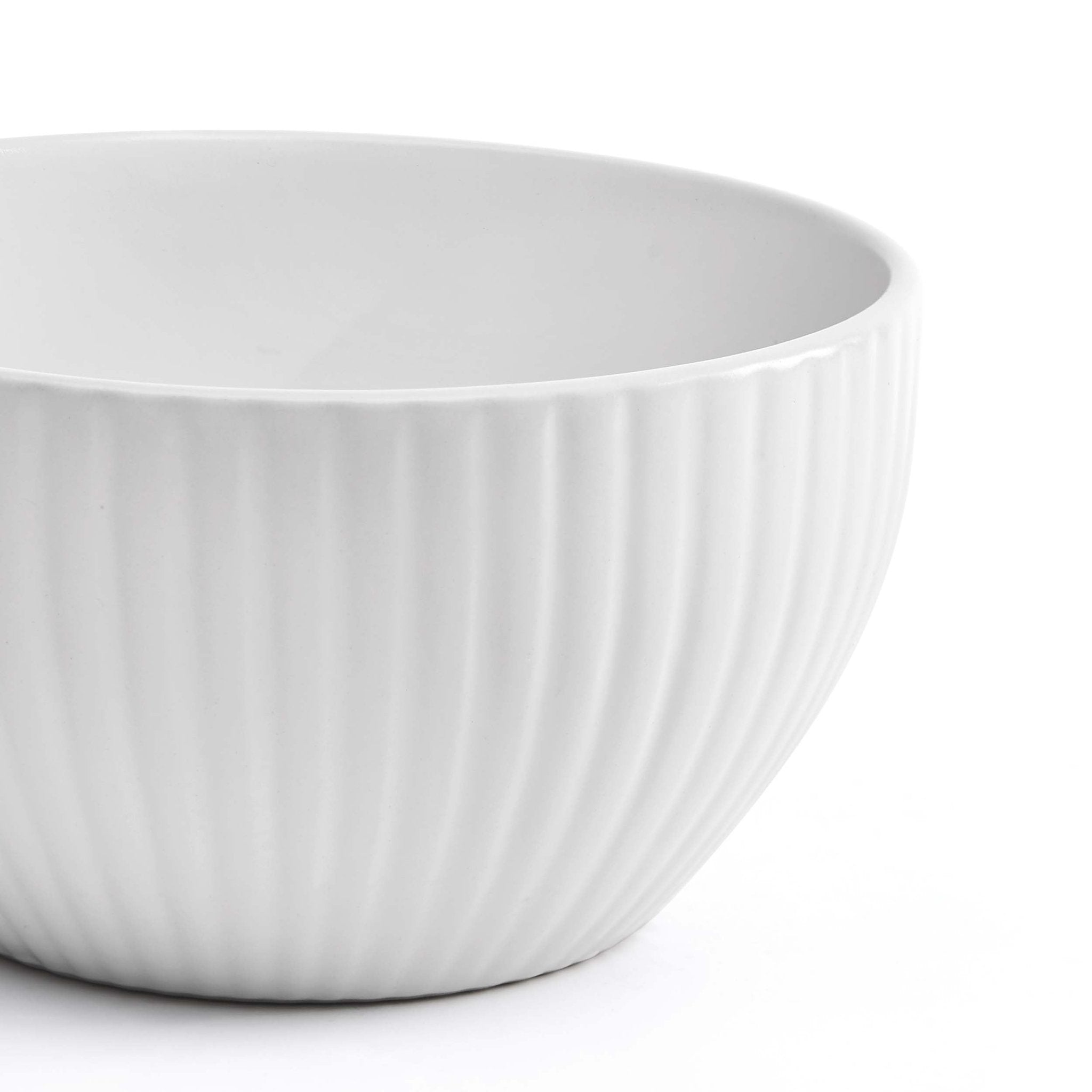 Dusklia - Ethan Embossed Stoneware 12 Piece Dinner Set - White