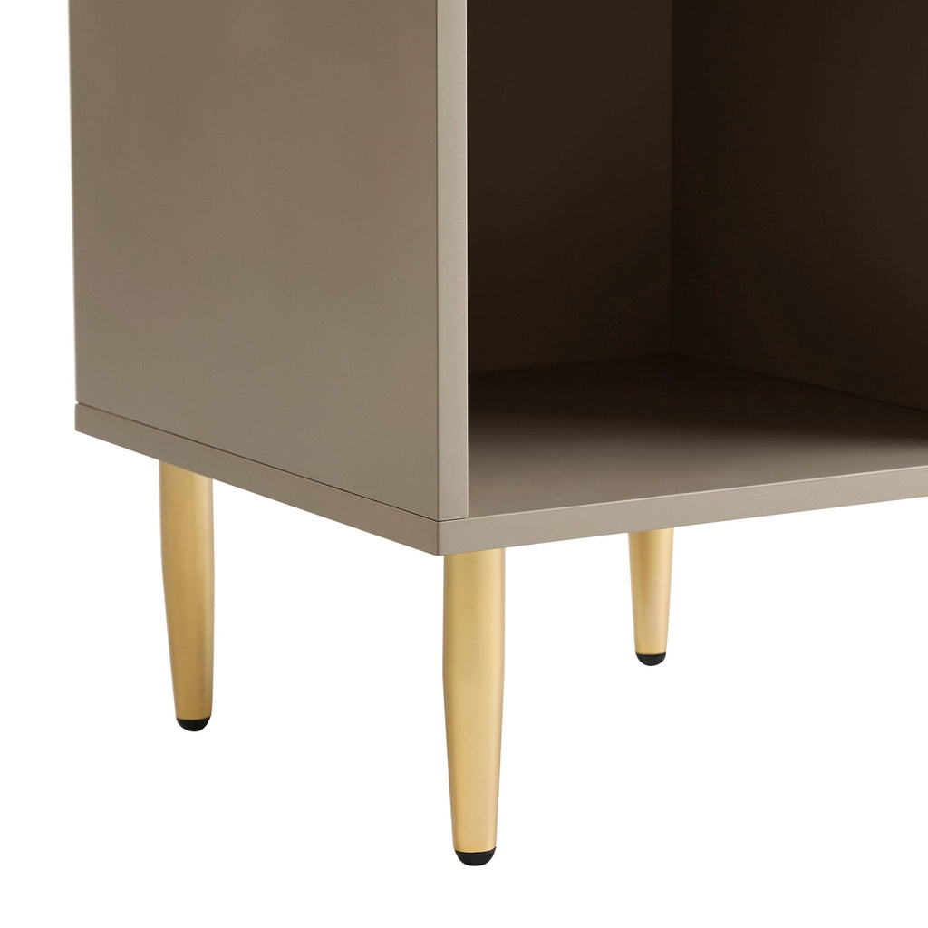 Dusklia - Evie 1 Drawer Nightstand - Taupe
