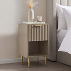 Dusklia - Evie 1 Drawer Nightstand - Taupe