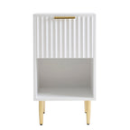 Dusklia - Evie 1 Drawer Nightstand - Warm White
