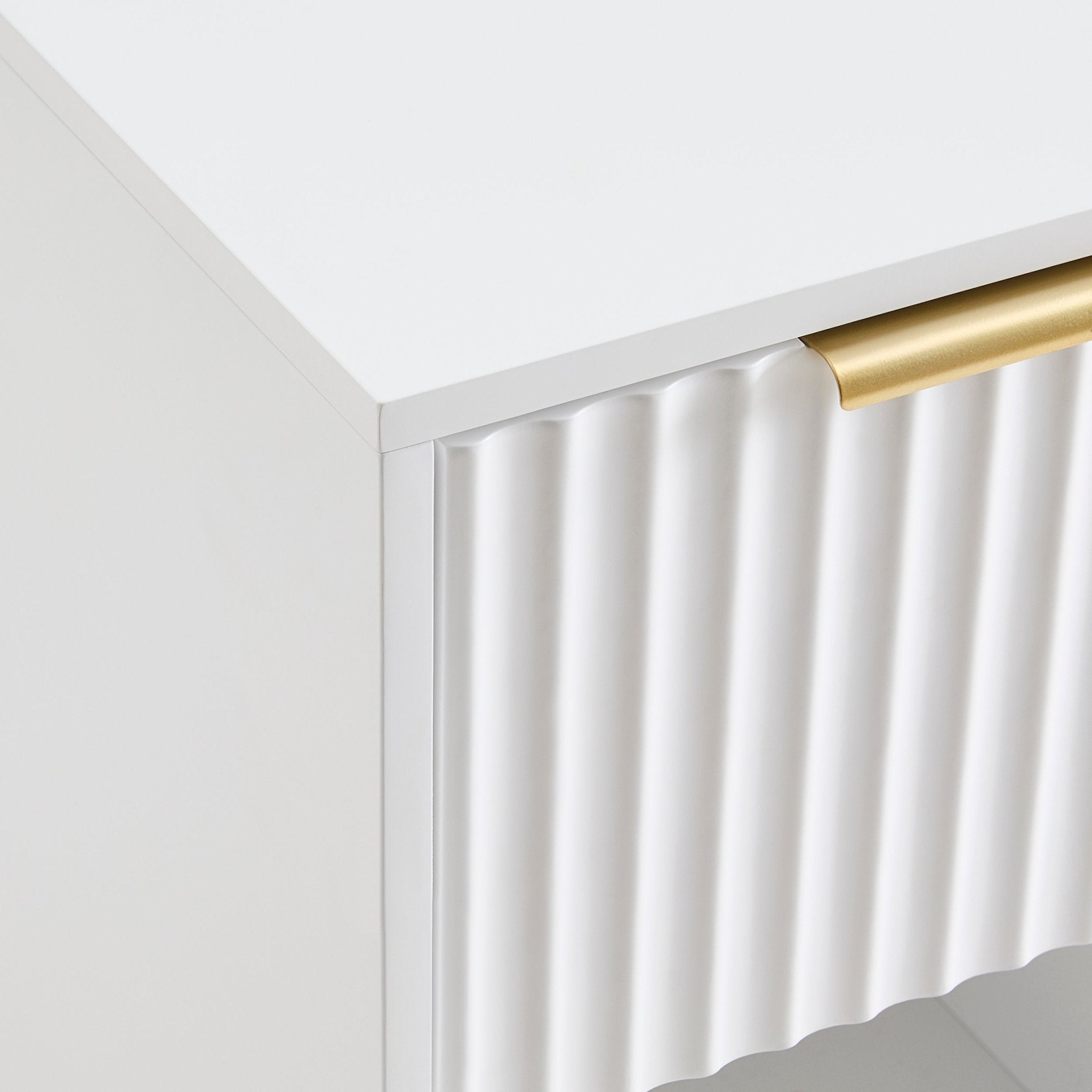 Dusklia - Evie 1 Drawer Nightstand - Warm White