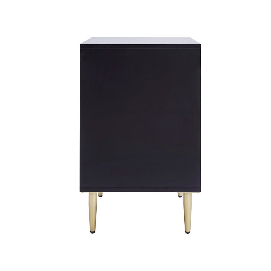 Dusklia - Evie 3 Piece Bundle - 2 Bedside Tables and Large Chest - Black