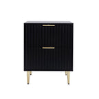 Dusklia - Evie 3 Piece Bundle - 2 Bedside Tables and Large Chest - Black