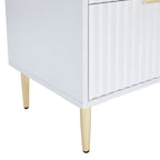 Dusklia - Evie 2 Drawer Bedside Table - Warm White