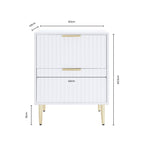 Dusklia - Evie 2 Drawer Bedside Table - Wood Effect