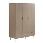 Dusklia - Evie 3 Door Wardrobe with Drawers - Taupe