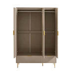 Dusklia - Evie 3 Door Wardrobe with Drawers - Taupe