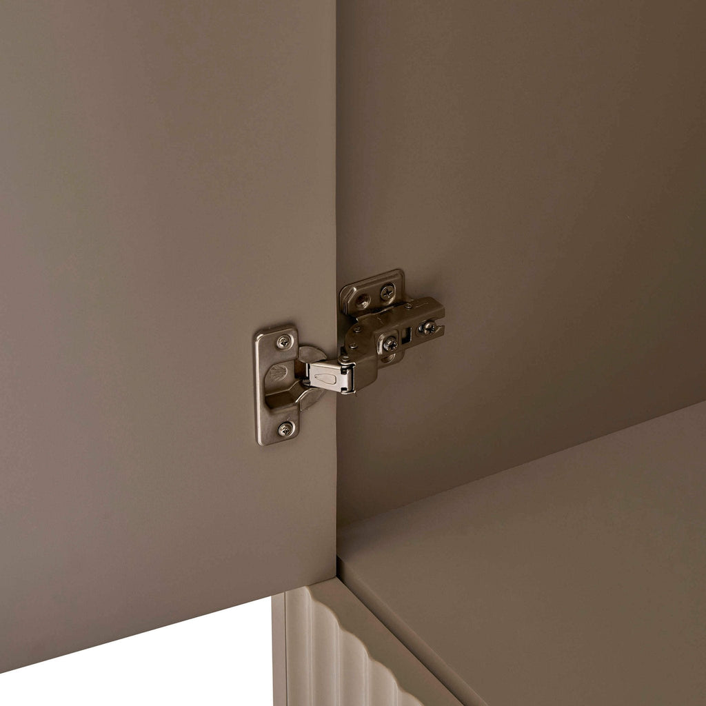 Dusklia - Evie 3 Door Wardrobe with Drawers - Taupe