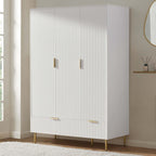 Dusklia - Evie 3 Door Wardrobe with Drawers - Warm White
