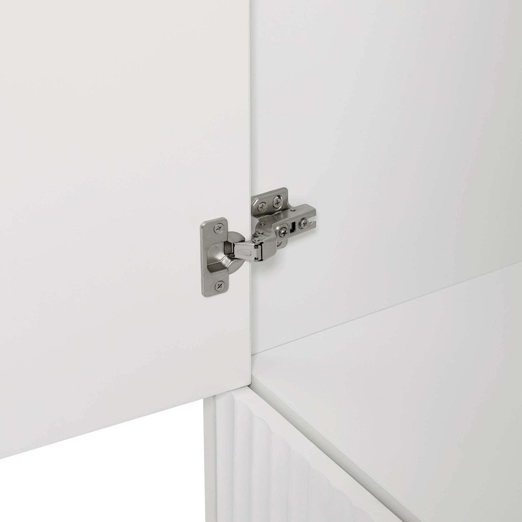 Dusklia - Evie 3 Door Wardrobe with Drawers - Warm White