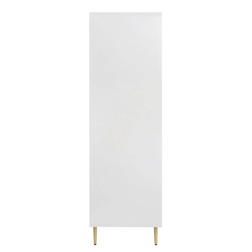 Dusklia - Evie 3 Door Wardrobe with Drawers - Warm White