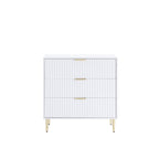 Dusklia - Evie 3 Piece Bundle - 2 Bedside Tables and Small Chest - Warm White
