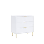 Dusklia - Evie 3 Drawer Chest - Warm White