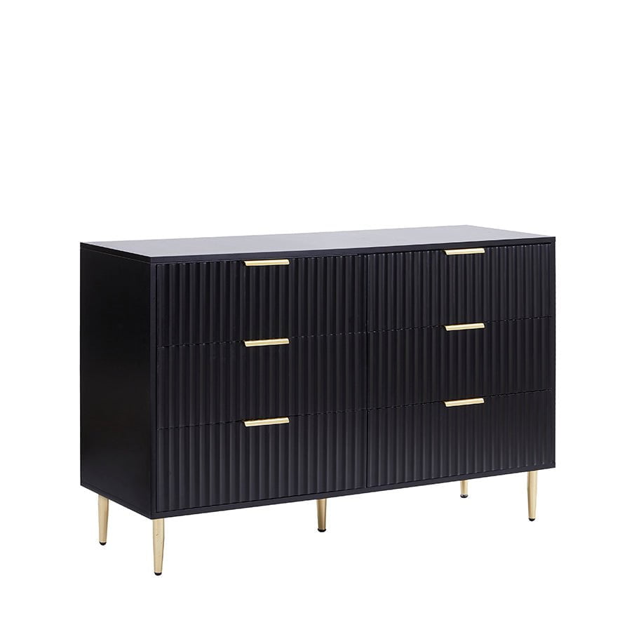 Dusklia - Evie 6 Drawer Chest - Black
