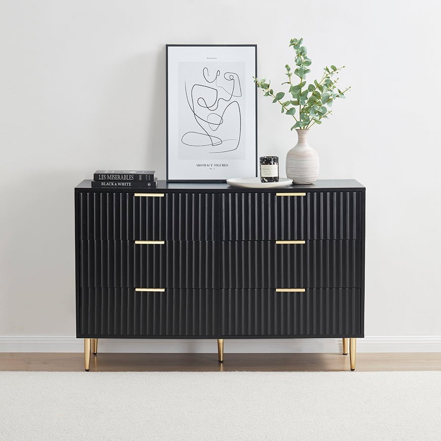 Dusklia - Evie 6 Drawer Chest - Black