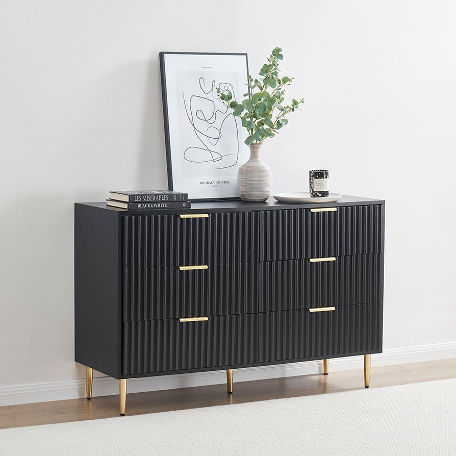 Dusklia - Evie 6 Drawer Chest - Black