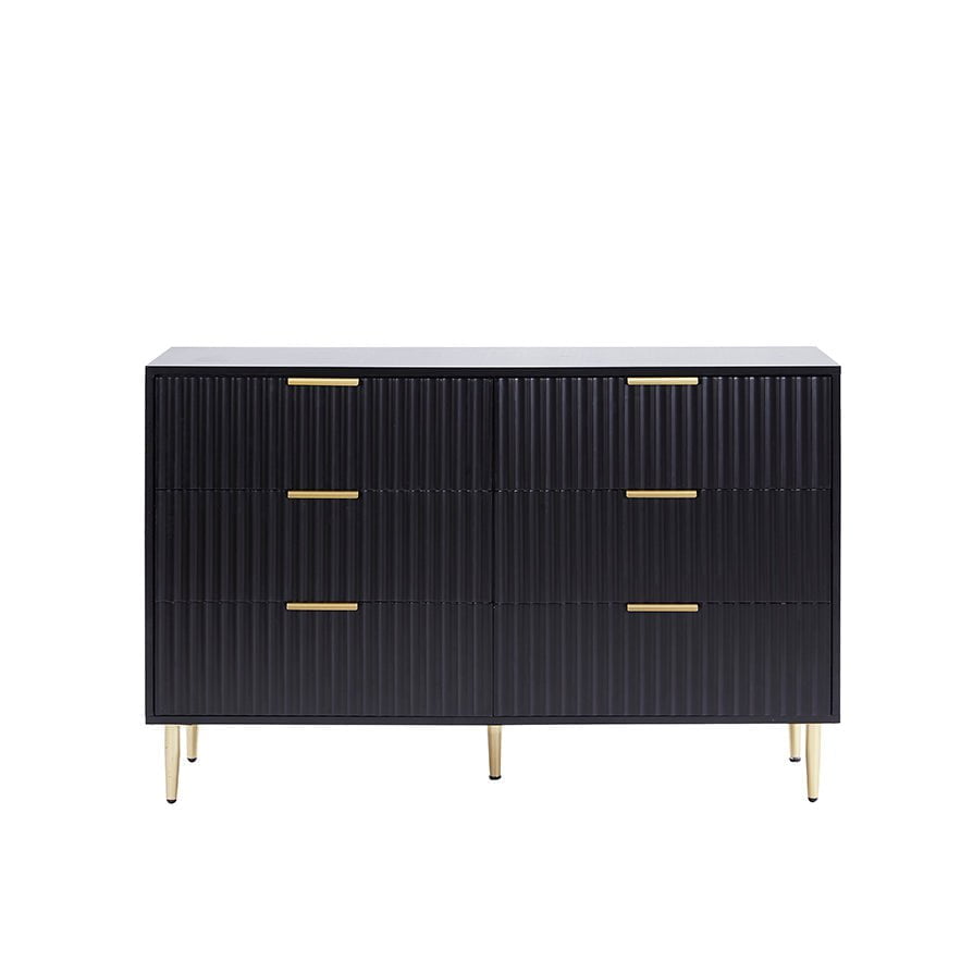 Dusklia - Evie 6 Drawer Chest - Black