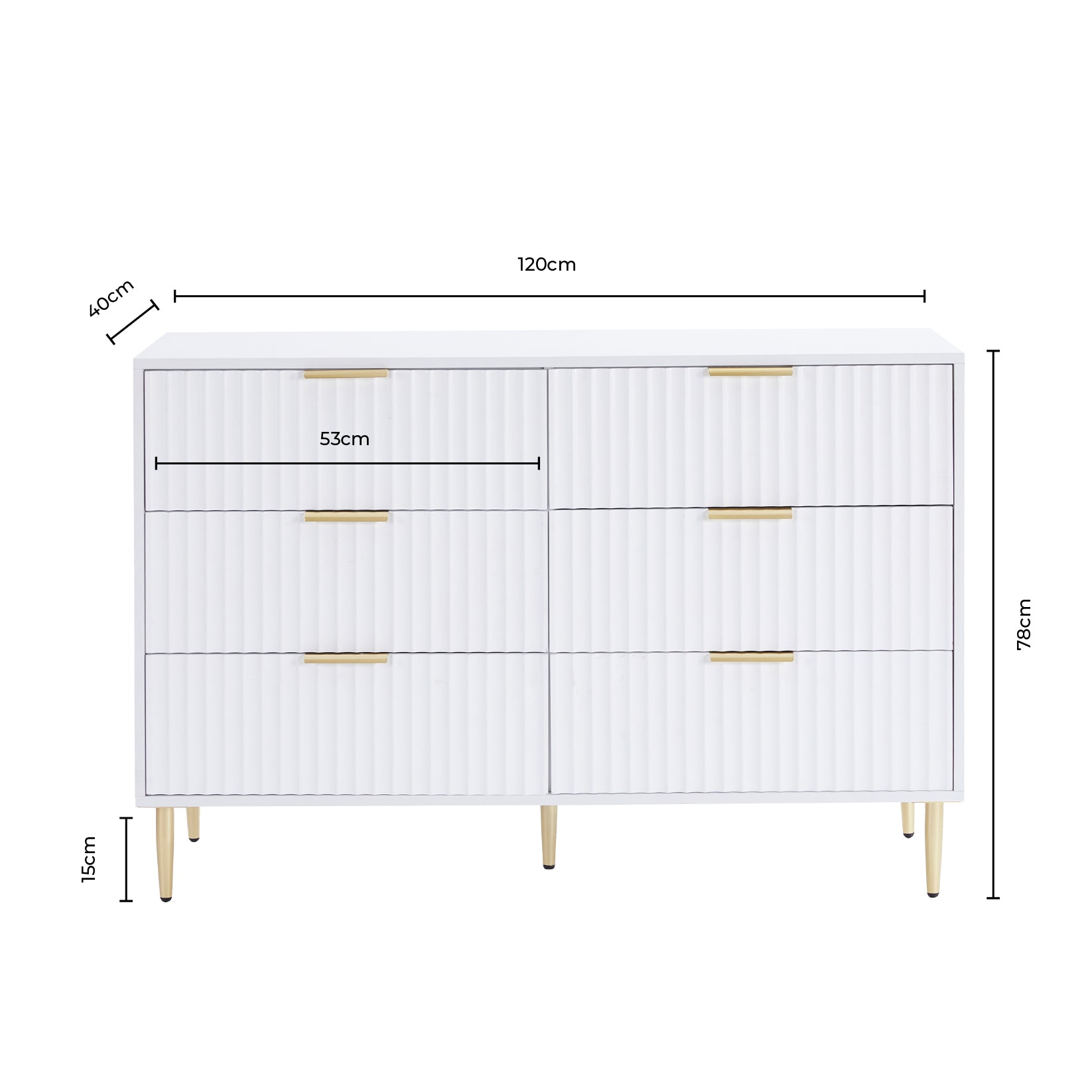 Dusklia - Evie 6 Drawer Chest - Taupe